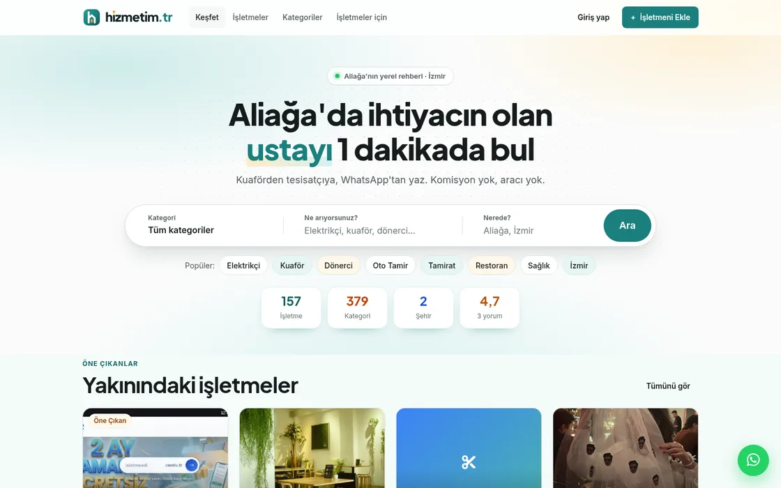 hizmetim.tr ekran görüntüsü